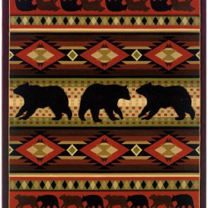 United Weavers Designer Contours John Q. Native Bear Terracotta Oversize Rug 7'10" x 10'6"