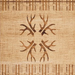 United Weavers Designer Contours Made True Antler's & Stripes Toffee Accent Rug 1'10" x 2'8"
